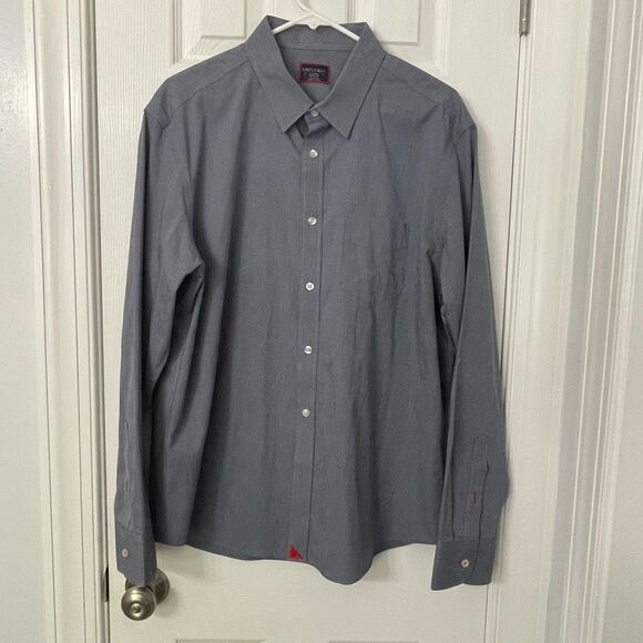 Untuckit Pio Cesare Wrinkle-Free Button Down Shirt XL Navy - Picture 1 of 8